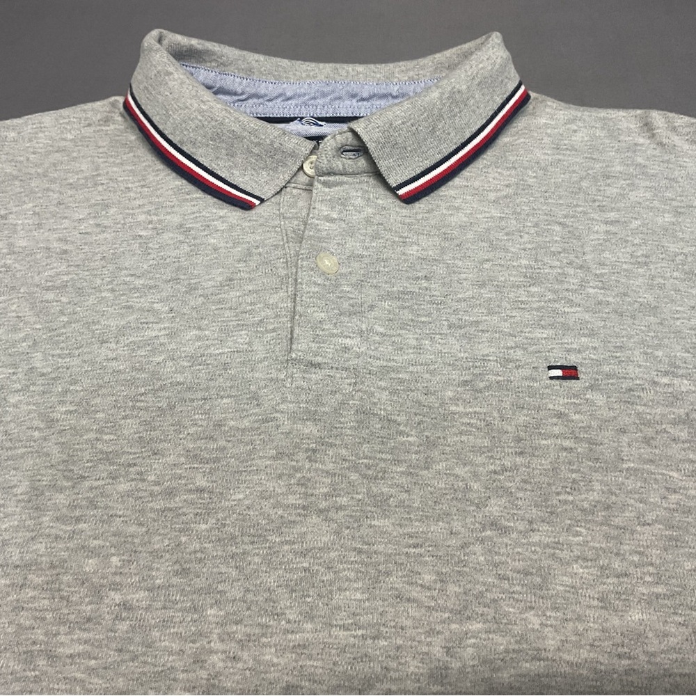 Tommy Hilfiger Light Gray Polo Shirt for Men 2XL